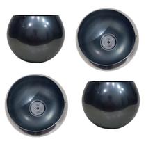 Cachepot Aluminio Cinza Anodizado Esferico Mesa Jardim V15 Cachepot Aluminio Cinza Anodizado Esferico Mesa Jardim V15