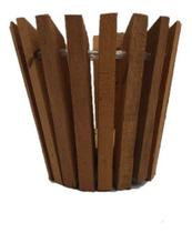 Cachepot Artesanal de Madeira Para Mesa