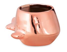 Cachepot Baleia Rose Gold em Cerâmica 8619 Mart