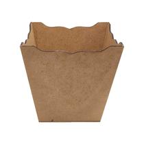 Cachepot Borda Ondulada 14x14x13 Laser Mdf Madeira
