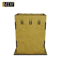 Cachepot Borda Ondulada Passa Fita G 12x12x15 Laser Mdf Madeira