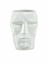 Cachepot Branco em Cimento 11921 Mart