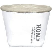 Cachepot Branco em Cimento Cachepot Branco em Cimento