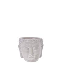Cachepot Buda Cinza 11x10Cm Cimento