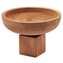 Cachepot centro de mesa de madeira marrom - BTC