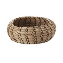 Cachepot centro de mesa em fibra natural c/ preto