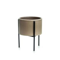 Cachepot Cerâmica Fendi Com Suporte Metal 11x8cm Mart P