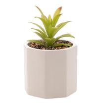 Cachepot Cimento Suculenta Geométrico Branco 10Cm X 15Cm - Wolff Cachepot Cimento Suculenta Geométrico Branco 10Cm X 15Cm - Wolff
