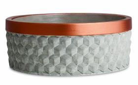 Cachepot Cinza em Cimento 09898G Mart Cachepot Cinza em Cimento 09898G Mart