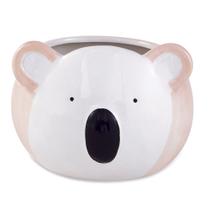 Cachepot "Coala" Em Ceramica Branco e Rose 11,5x16 cm M02 - D'Rossi Cachepot "Coala" Em Ceramica Branco e Rose 11,5x16 cm M02 - D'Rossi