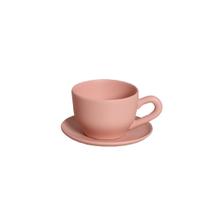 Cachepot Consumê com Pires Decorativo em Cerâmica Home P Rose