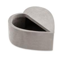 Cachepot Coração Cinza em Cimento 12844 Mart Cachepot Coração Cinza em Cimento 12844 Mart