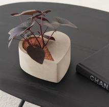 Cachepot Coração Cinza em Cimento