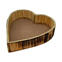 Cachepot Coração de Madeira P - 25x6x25,5cm - 1 unidade - Rizzo Cachepot Coração de Madeira P - 25x6x25,5cm - 1 unidade - Rizzo