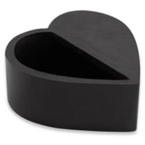 Cachepot Coração Preto em Cimento