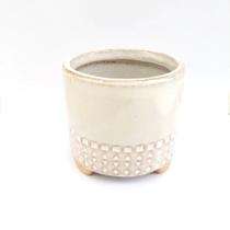Cachepot de cerâmica com pé