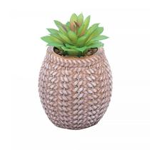 Cachepot de Cerâmica com Suculenta Sisal 9,5x14,5cm 61606 - Wolff Cachepot de Cerâmica com Suculenta Sisal 9,5x14,5cm 61606 - Wolff