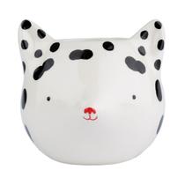 Cachepot de Cerâmica Fox Dots Branca/preta 11,8 x 10,8 x 10cm