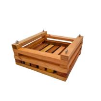 Cachepot de Madeira Rústico 20x20x8 cm Decoração e Plantas