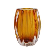 Cachepot De Murano Importado Vaso Decoração 20X13Cm Ambar