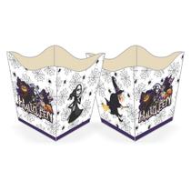 Cachepot de Papel Halloween Monstros - 10 Unidades
