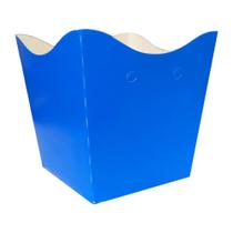 Cachepot de Papel Liso Azul Pequeno - 10 Unidades