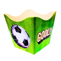 Cachepot De Papel Liso Pequeno Futebol Torcedor 10 Unidades