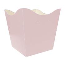 Cachepot de Papel Liso Rosa Pequeno - 10 Unidades