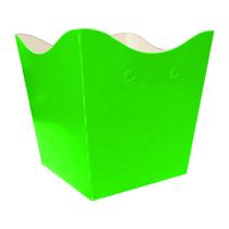 Cachepot de Papel Liso Verde Neon Pequeno - 10 Unidades Cachepot de Papel Liso Verde Neon Pequeno - 10 Unidades