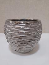 Cachepot Decorativo Cerâmica Silver 11x12cm