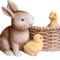 Cachepot Decorativo Coelho Pato E Pintinho - Linha Fazendinha Cachepot Decorativo Coelho Pato E Pintinho - Linha Fazendinha