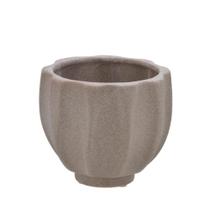 Cachepot Decorativo em Cerâmica 13cm Ondulado Areia - Espressione