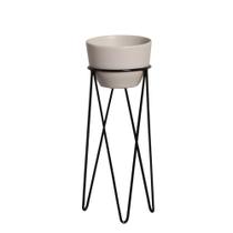 Cachepot Decorativo em Cerâmica Home Modelo Consumê com Suporte G Off