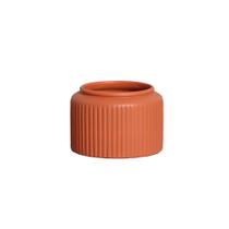 Cachepot Decorativo em Cerâmica Home Modelo Waves G Terracota Cachepot Decorativo em Cerâmica Home Modelo Waves G Terracota