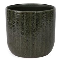Cachepot Decorativo em Cerâmica Verde Escuro 19,5cm 22849 Mart Cachepot Decorativo em Cerâmica Verde Escuro 19,5cm 22849 Mart