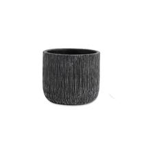 Cachepot Decorativo em Cimento Preto 12cm 12380M Mart