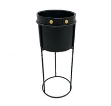 Cachepot Decorativo Menor Suspenso Metal Preto Luxo