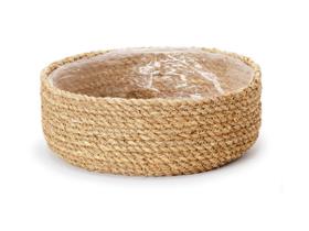 Cachepot Decorativo Mesa Chão Em Fibra Natural Trançado