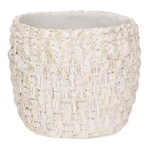 Cachepot Decorativo Multiuso Texturizado Enfeite Boho Chic Em Cimento