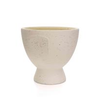 Cachepot Decorativo Rosto Em Cerâmica Areia 17x18 Cm - D'rossi Cachepot Decorativo Rosto Em Cerâmica Areia 17x18 Cm - D'rossi
