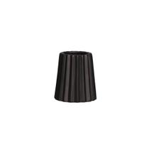 Cachepot em Cerâmica Decorativo Home Modelo Geométrico P Preto Fosco