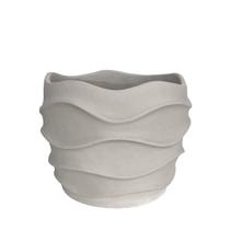 Cachepot em Cimento com Textura Ondulada 16x20cm Cachepot em Cimento com Textura Ondulada 16x20cm
