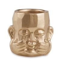 Cachepot em Cimento Dourado - Mart