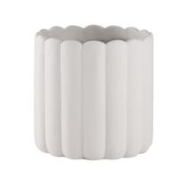 Cachepot em Cimento Off White - 18 cm