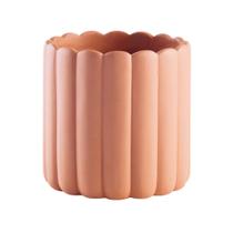 Cachepot em Cimento Ondulado Decorativo Para Plantas e Flores 18x18