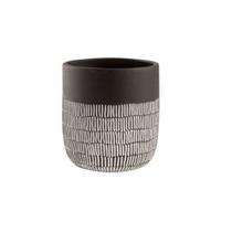 Cachepot Em Cimento Preto 14X15 Cm - Mart Cachepot Em Cimento Preto 14X15 Cm - Mart