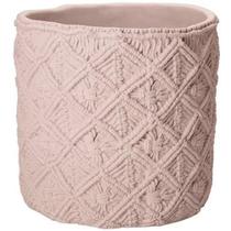 Cachepot Em Cimento Rope Cinza 25X25 Cm Cachepot Em Cimento Rope Cinza 25X25 Cm