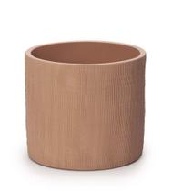 Cachepot em cimento terracota com linhas geometricas g - Mart Cachepot em cimento terracota com linhas geometricas g - Mart