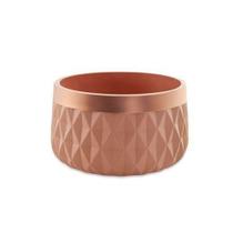 Cachepot em cimento terracota com rosa 19x11 cm - Mart Cachepot em cimento terracota com rosa 19x11 cm - Mart