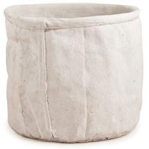 Cachepot em Cimento Textura Bege 11x13,5cm - Mart